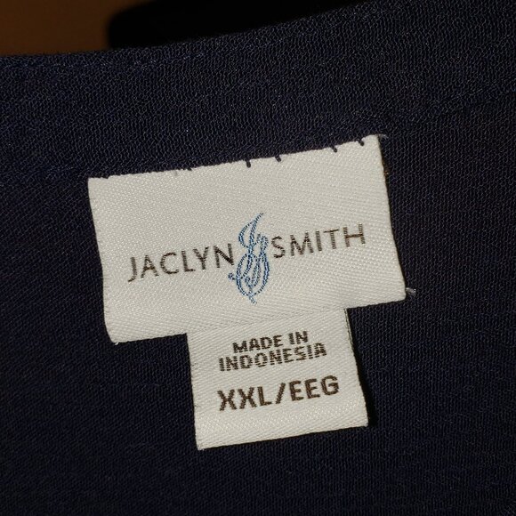 Jaclyn Smith Navy Blue Blouse XXL/EEG - Picture 4 of 4